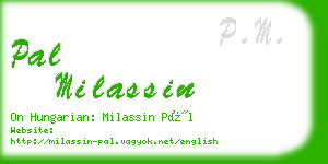 pal milassin business card